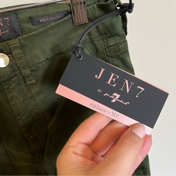 Jen7 for all mankind MILITARY SATEEN ANKLE SKINNY JEANS - Picture 7 of 9